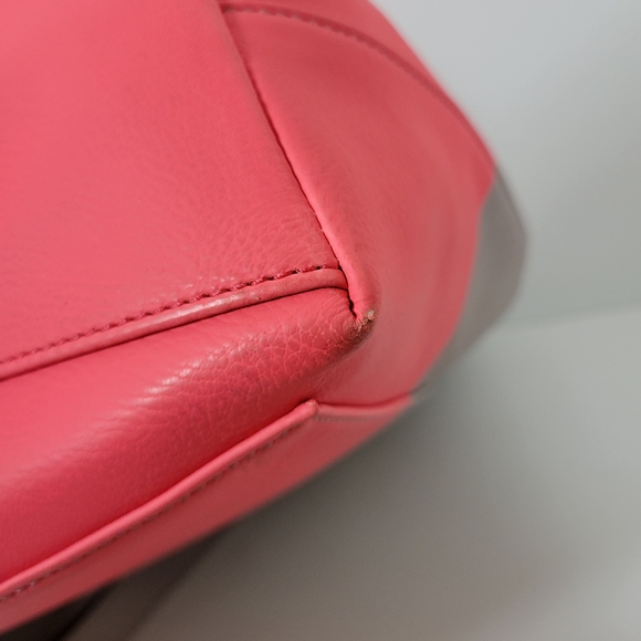 Kate Spade Two-Tone Gray Pink Tote Bag Purse With Dust Bag - Picture 11 of 12